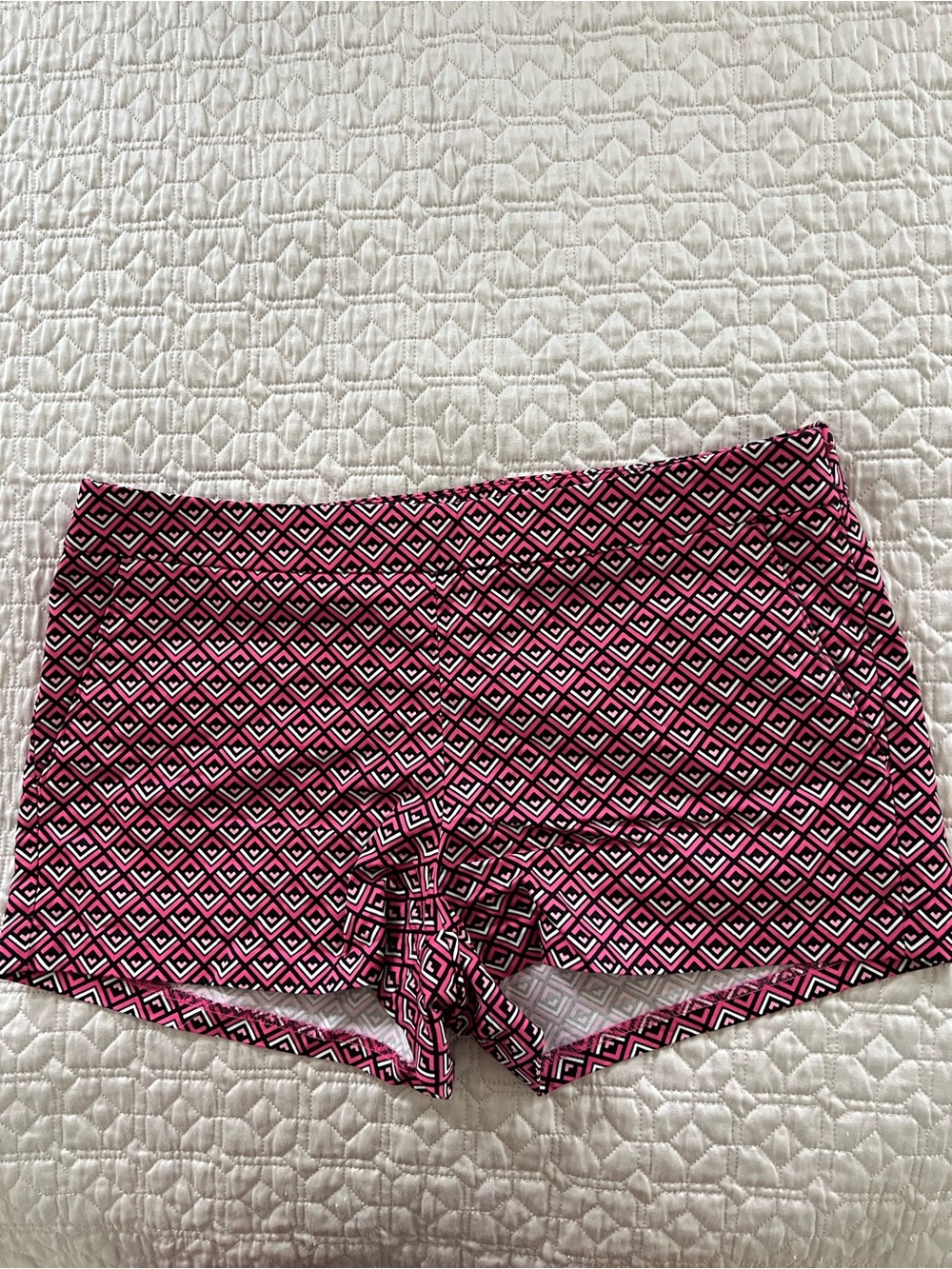 Express Pink and Black Geo-Print Shorts